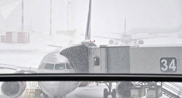 باد و مه فعالیت فرودگاه‌های مسکو را مختل کرد