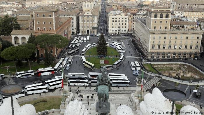اعتصاب رانندگان اتوبوس‌های گردشگری در رم 