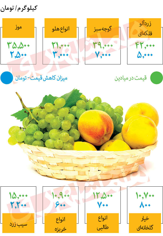 کاهش قیمت ۲۱ نوع میوه در میادین میوه و ترهبار | زردآلو کیلویی ۵ هزار تومان ارزانتر شد