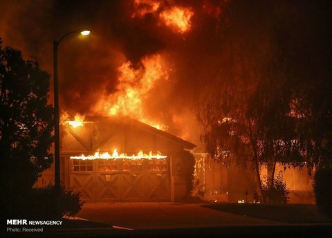 آتش سوزی گسترده در کالیفرنیا‎