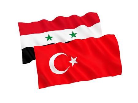 پرچم سوريه و تركيه