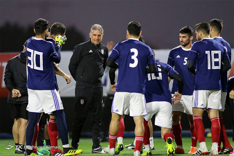 آخرین تمرین تیم ملی فوتبال ایران پیش از بازی مقابل عمان