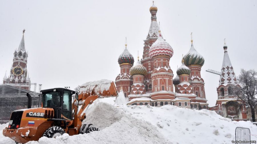 برف سنگين در مسكو