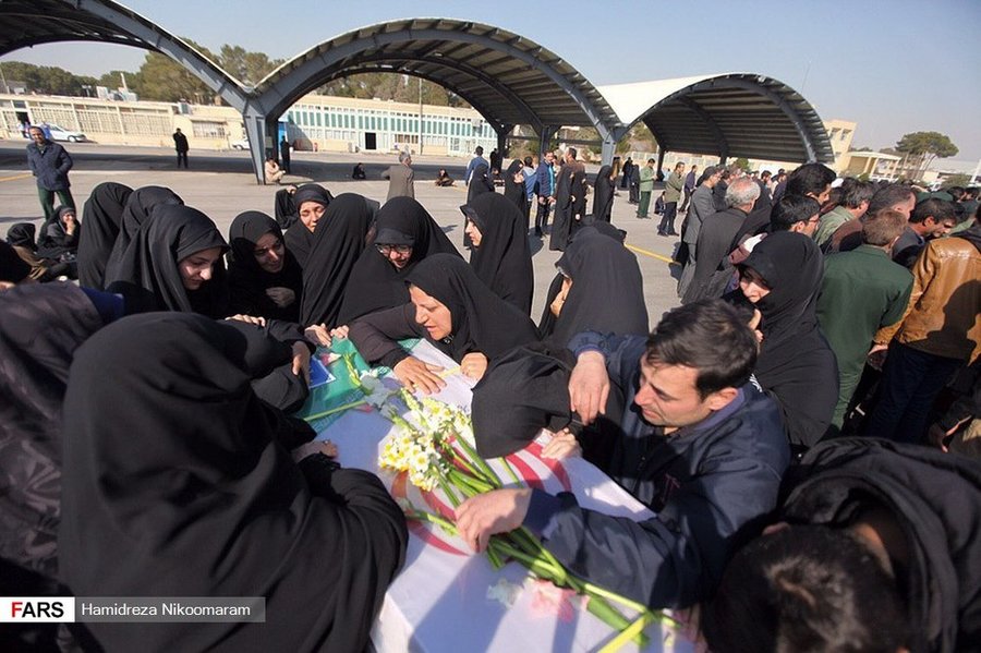 ورود پیکر شهدای حادثه تروریستی به اصفهان