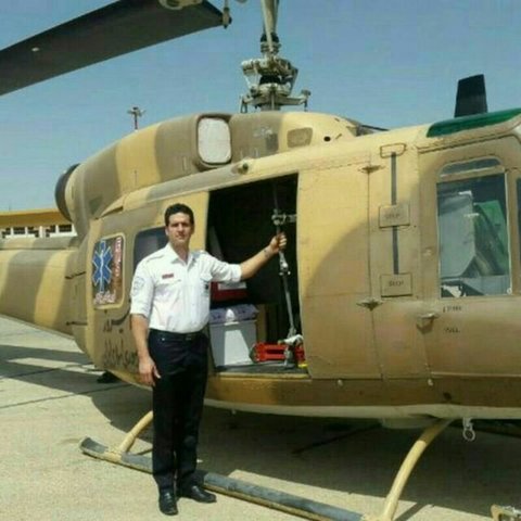 تصویر ستار کاویانی یکی از جان باختگان حادثه سقوط بالگرد اورژانس در چهارمحال و بختیاری
