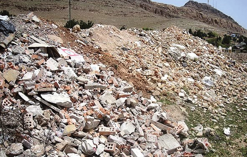 آبراهه‌های البرز در محاصره نخاله‌های ساختمانی