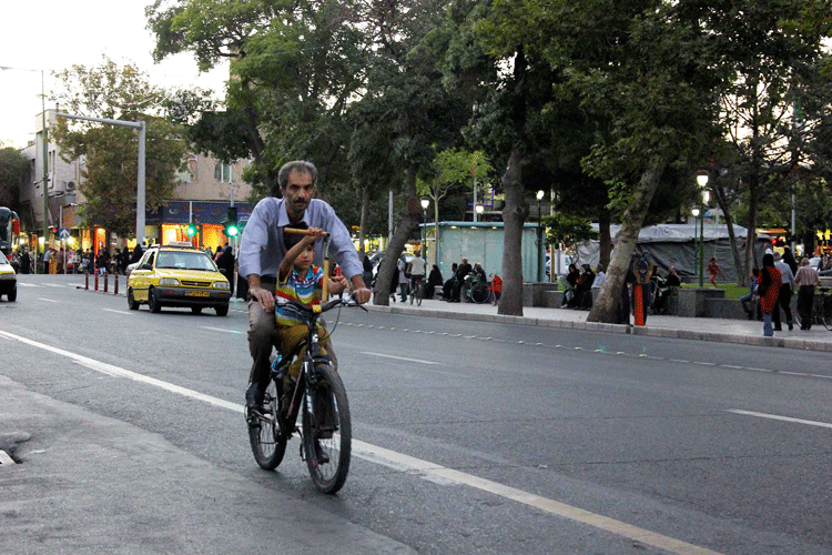 مسیر دوچرخه سواری در قزوین
