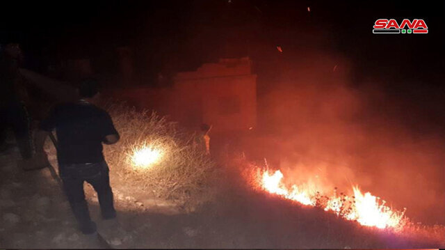 آتش‌سوزي عمدي در مزارع جولان