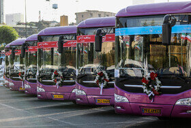رونمایی از ناوگان جدید اتوبوس و مینی‌بوس درون شهری با حضور شهردار تهران