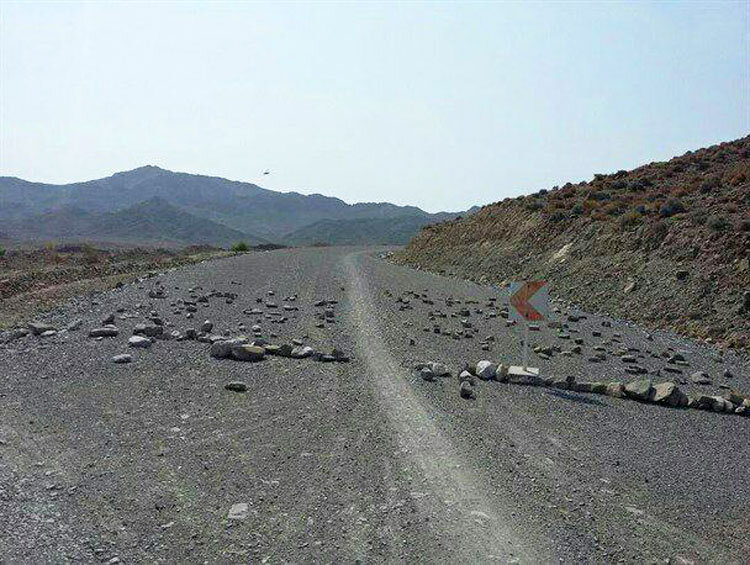 جاده‌ صعب‌العبور روستای مازگرد