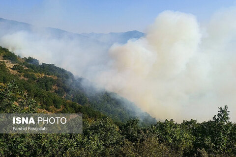 تصاویر آتش‌سوزی در جنگل‌های ارسباران
