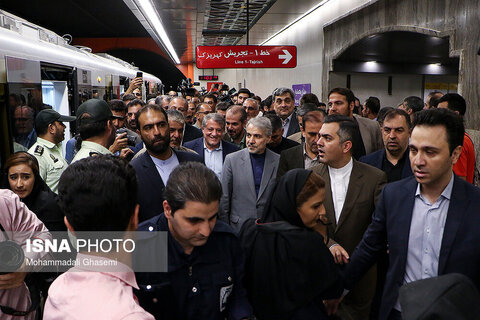 مراسم افتتاح ۸.۵ کیلومتر از نیمه شرقی خط ۷ مترو تهران