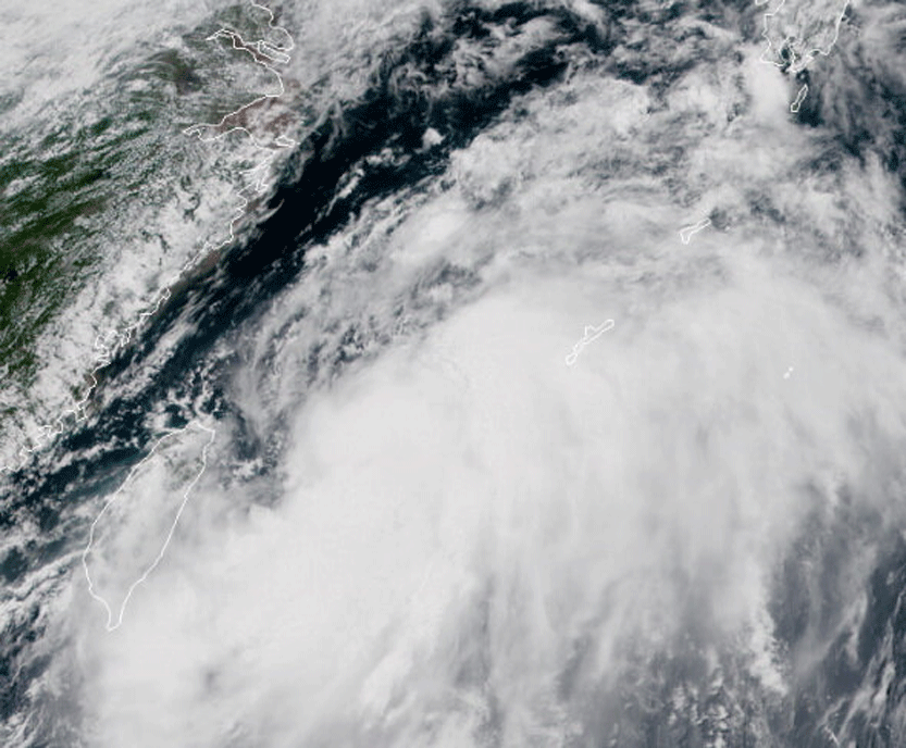 صدور هشدارهای آب و هوایی در تایوان با نزدیک شدن طوفان میتاگ