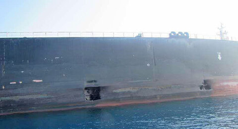 عکس های جدید از محل اصابت موشک به نفتکش ایرانی سابیتی در دریای سرخ