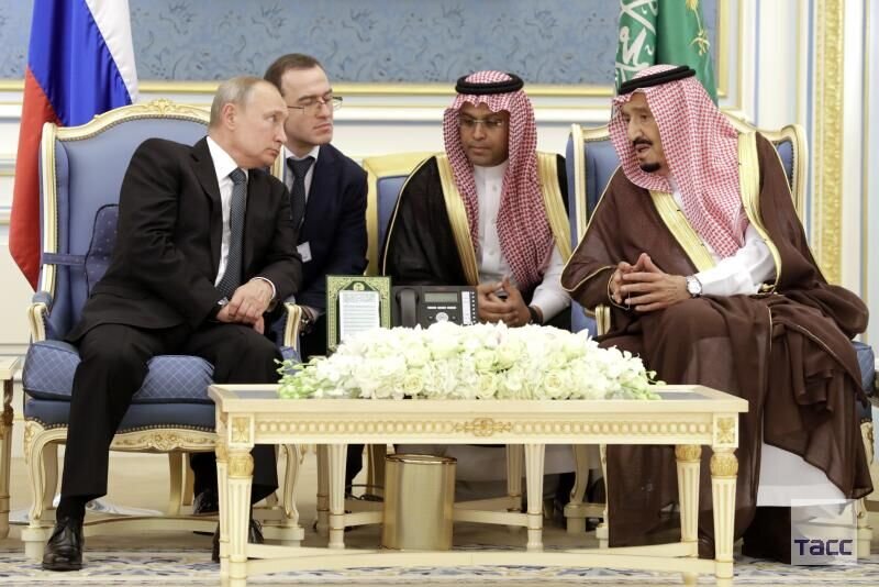 ديدار پوتين و پادشاه عربستان