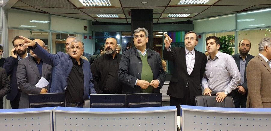 حضور حناچی در مرکز کنترل ترافیک شهر تهران