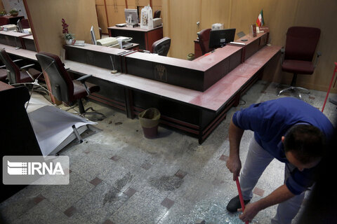 تخریب اموال عمومی در تهران