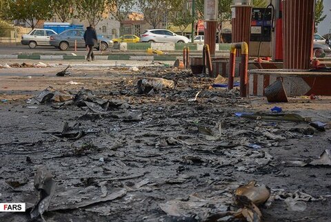 خسارات به اموال عمومی در غرب تهران
