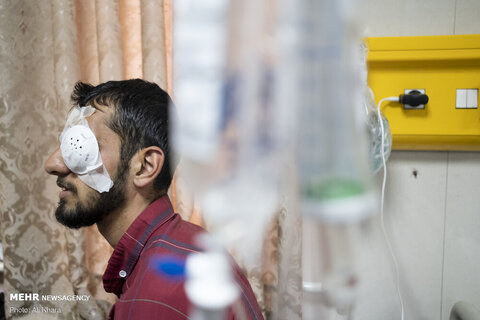 مجروحان حوادث اخیر تهران در بیمارستان ها
