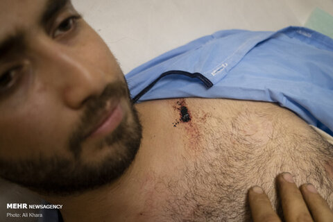 مجروحان حوادث اخیر تهران در بیمارستان ها