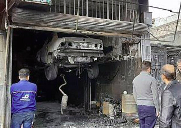 آتش‌سوزی تعمیرگاه خودرو