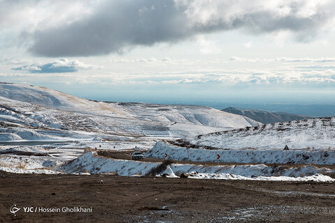 برف پاییزی در ارتفاعات قزوین