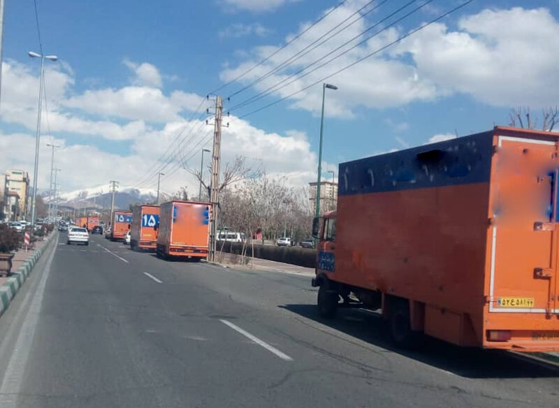 پارک کامیون ها در مجیدآباد