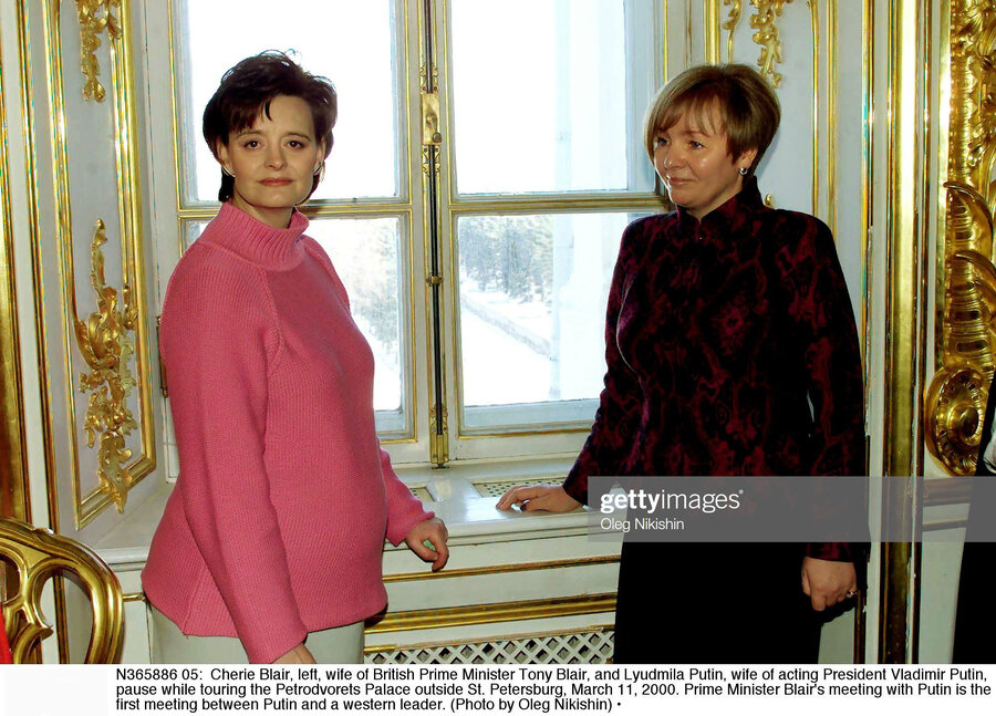 چری بلر، همسر تونی بلر(سمت چپ) - لیودمیلا پوتین، همسر پوتین