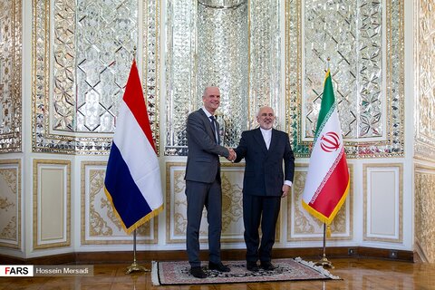 ظریف دیدار با استف بلاک وزیر خارجه هلند