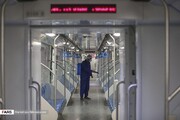 تصاویر | مترو را اینگونه برای مقابله با کرونا ضدعفونی می‌کنند