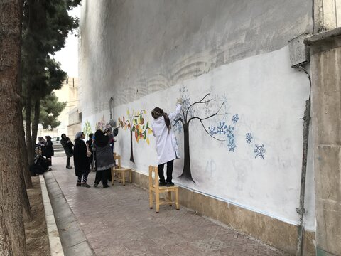 نقاشی مشارکتی شهروندان محله امامت منطقه۱۳