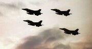 پرواز هواپیماهای جنگی بر فراز آسمان بغداد