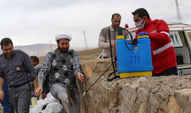 تصاویر متفاوت ضدعفونی و تدفین بیماران کرونایی در ایران