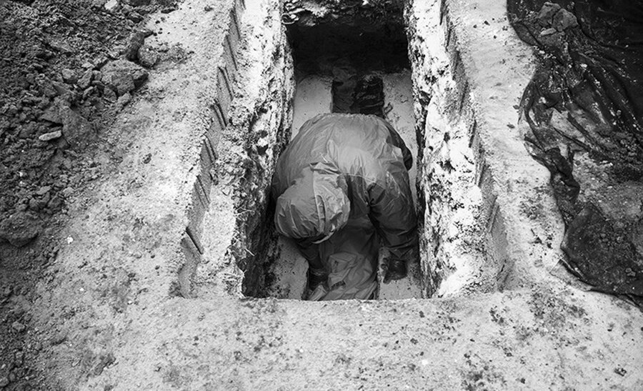تصاویر خاکسپاری جانباختگان کرونا در بهشهر