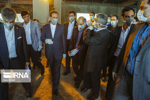 تصاویر بازدید جهانگیری از بخش کرونای بیمارستان امام حسین (ع)