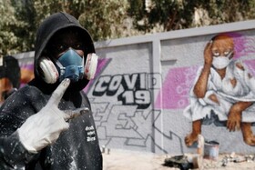فیلم | نبرد هنرمندان گرافیتی با ویروس کرونا