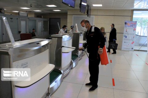 فاصله‌گذاری اجتماعی در فرودگاه ارومیه