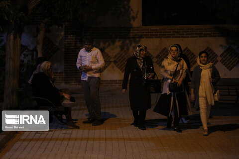 زلزله تهران حضور مردم در خیابان