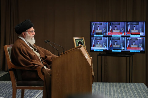 تصاویر سخنرانی تلویزیونی به مناسبت روز جهانی قدس
