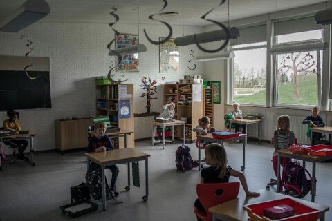 كلاسي از يك مدرسه ابتدايي در دانمارك
