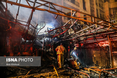 انفجار و آتش سوزی در یک مرکز درمانی در تجریش