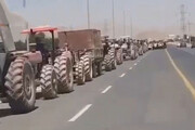 فیلم | اعتراض کشاورزان اراکی به سبک «خروج» حاتمی‌کیا