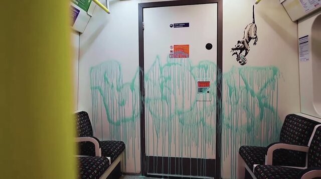 اثر جدید بنکسی در مترو لندن