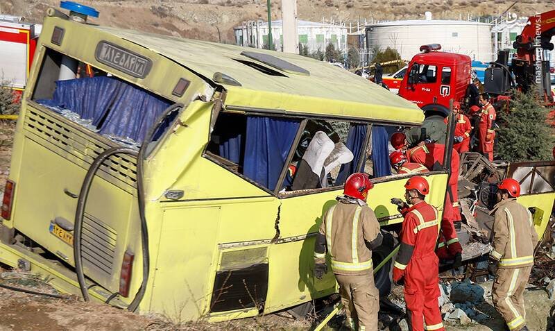 حادثه واژگونی اتوبوس دانشگاه علوم تحقیقات
