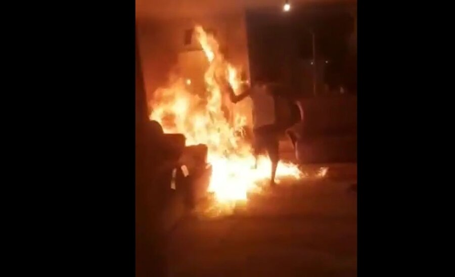 آتش زدن مرد شیرازی