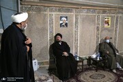 تصاویر | حضور سید حسن خمینی در بیت آیت الله العظمی صانعی(ره)