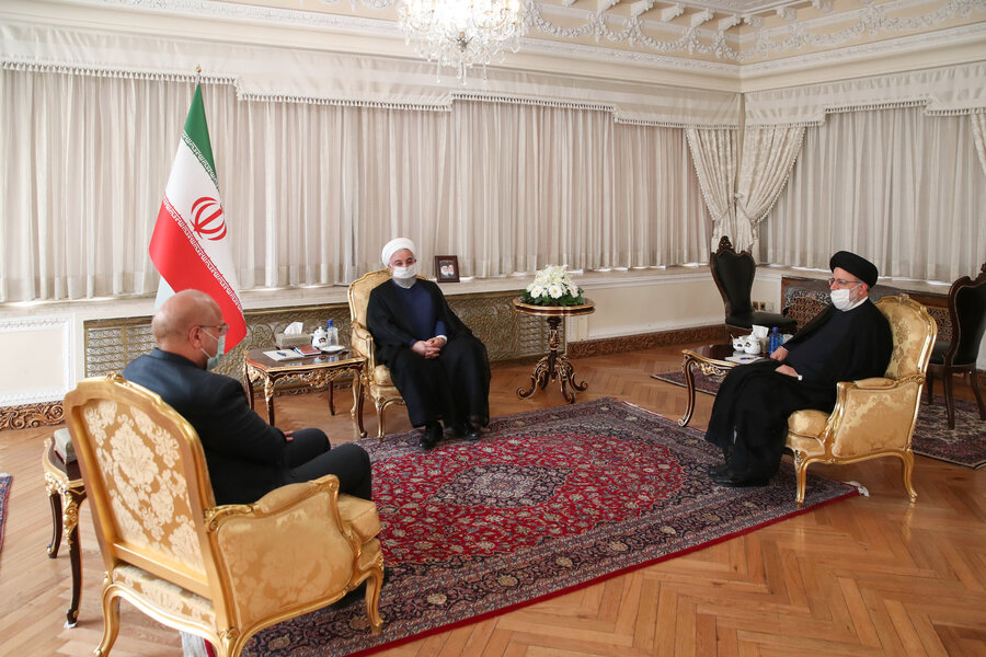 تصاویر روحانی، رئیسی و قالیباف در نشست سران قوا