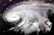 تصویر ماهواره‌ای از طوفان سهمگین در آمریکا