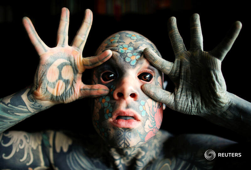 tattooed man