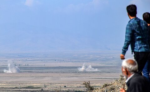 تصاویر درگیری های آذربایجان و ارمنستان در مرز خدا آفرین
